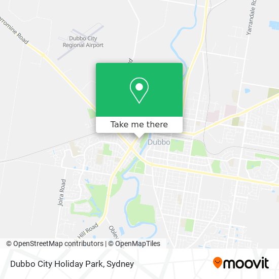 Dubbo City Holiday Park map