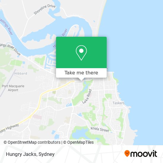 Mapa Hungry Jacks