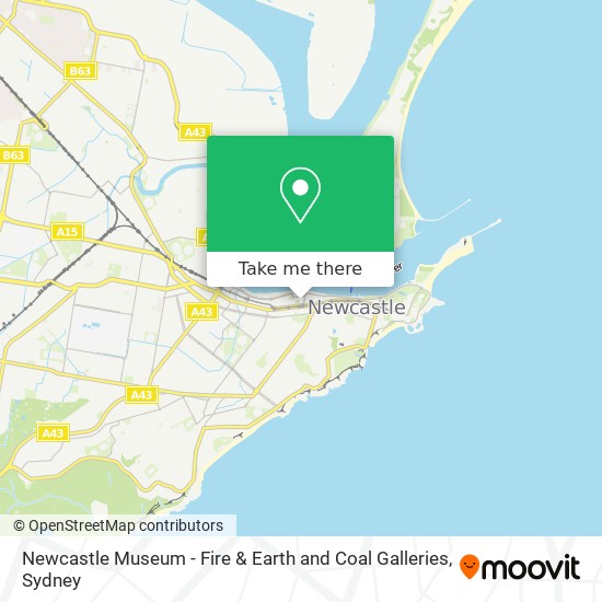 Newcastle Museum - Fire & Earth and Coal Galleries map