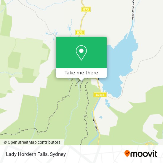Lady Hordern Falls map