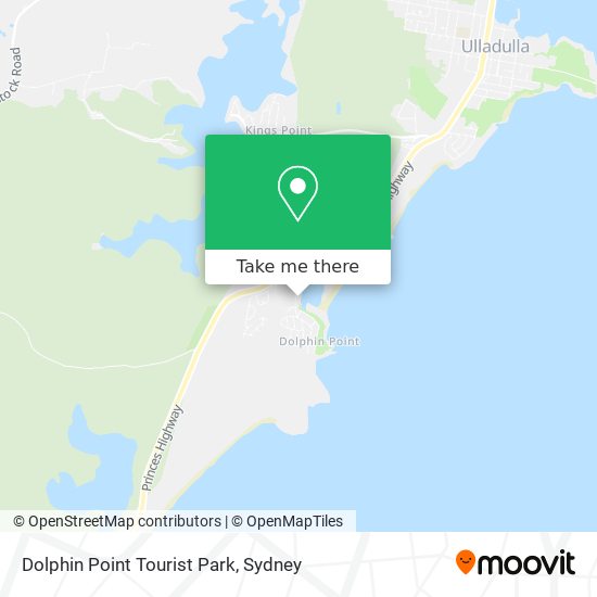 Dolphin Point Tourist Park map