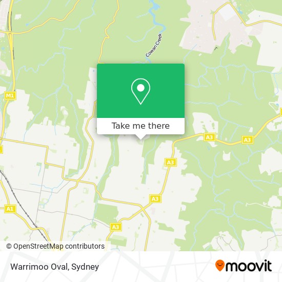 Warrimoo Oval map