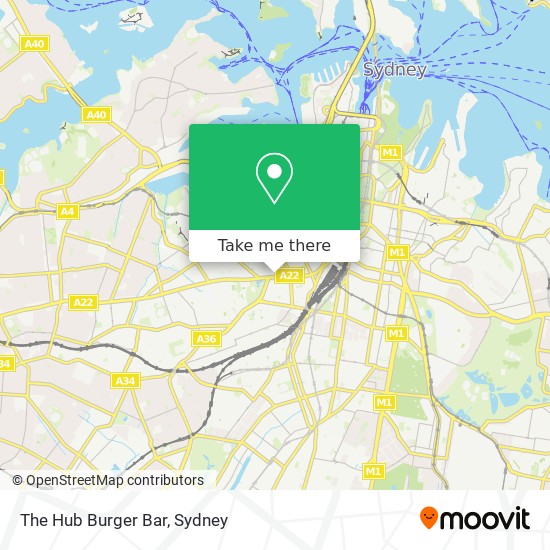 Mapa The Hub Burger Bar