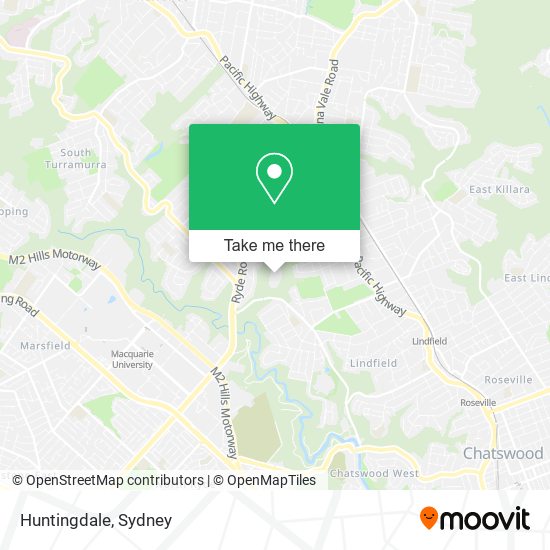 Huntingdale map