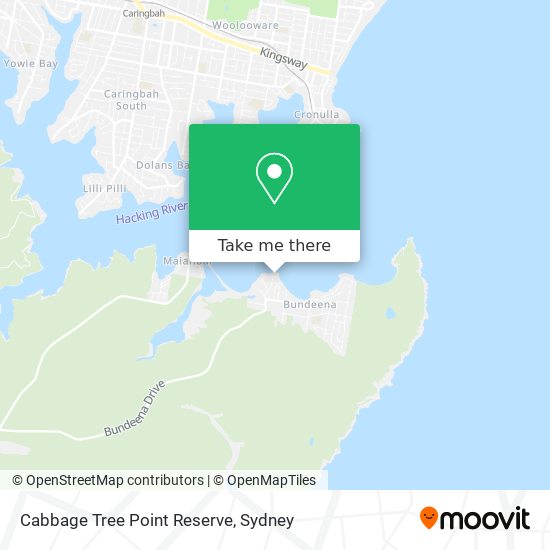 Cabbage Tree Point Reserve map
