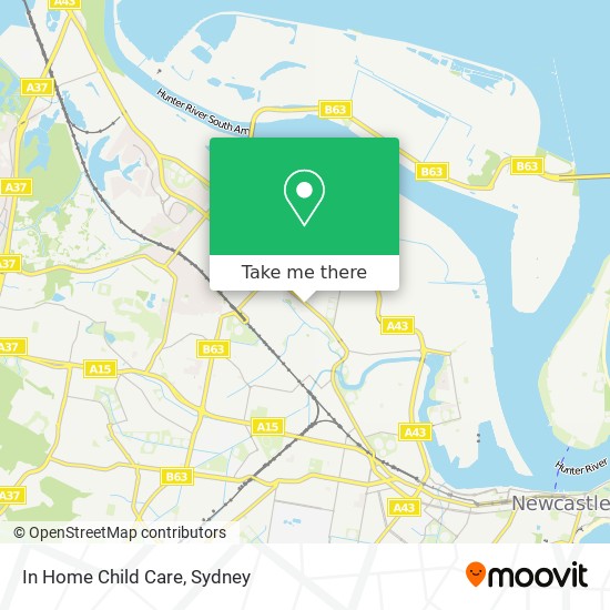 In Home Child Care map