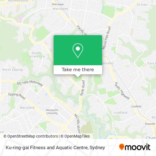 Mapa Ku-ring-gai Fitness and Aquatic Centre