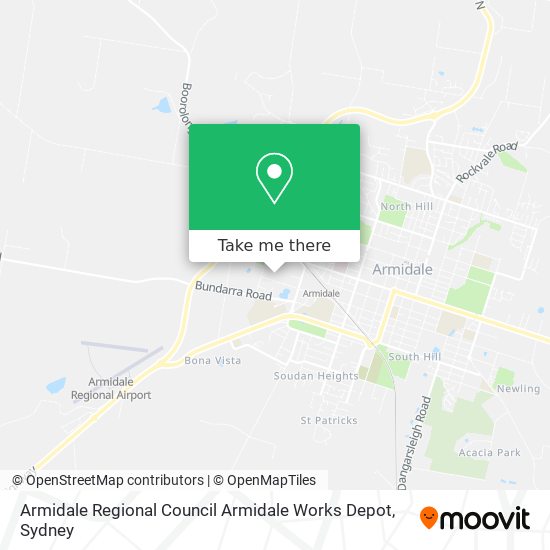 Armidale Regional Council Armidale Works Depot map