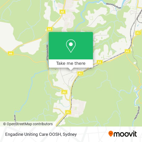 Mapa Engadine Uniting Care OOSH