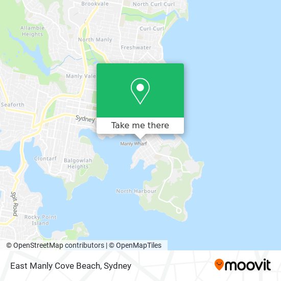 Mapa East Manly Cove Beach