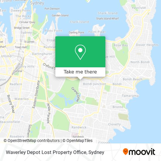 Waverley Depot Lost Property Office map