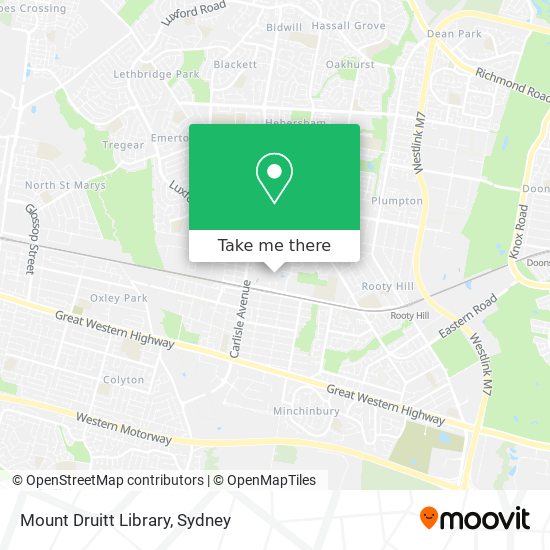 Mapa Mount Druitt Library