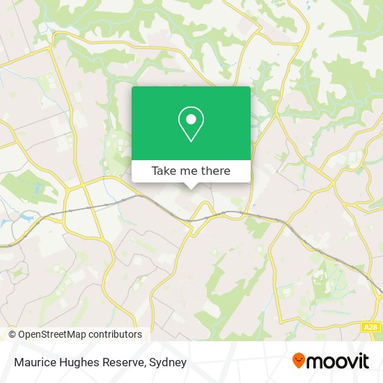 Mapa Maurice Hughes Reserve