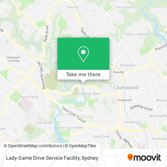 Lady Game Drive Service Facility map