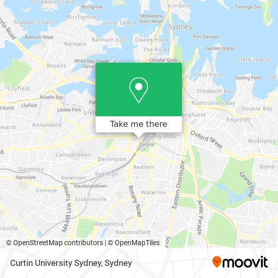 Mapa Curtin University Sydney