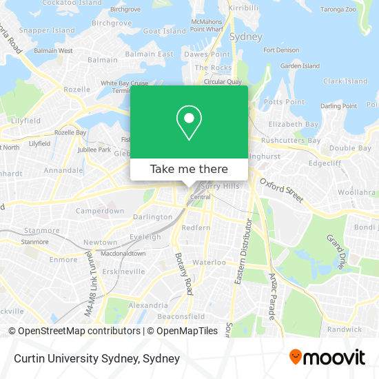 Curtin University Sydney map