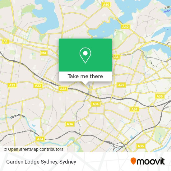 Garden Lodge Sydney map