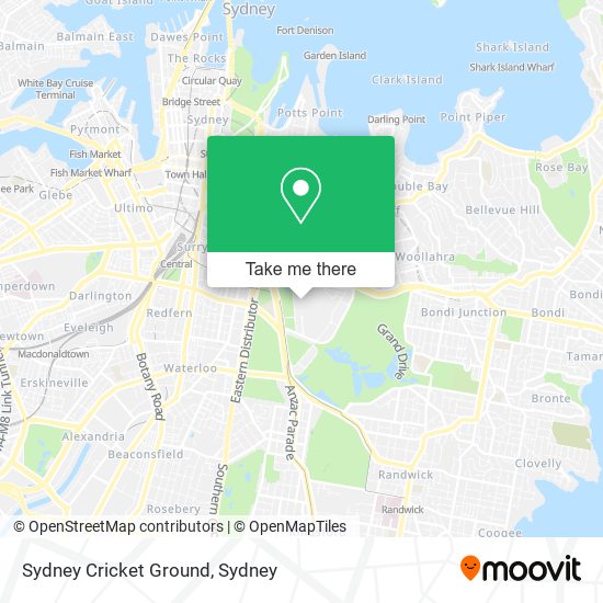 Mapa Sydney Cricket Ground