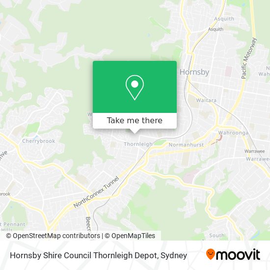 Mapa Hornsby Shire Council Thornleigh Depot