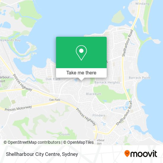 Mapa Shellharbour City Centre