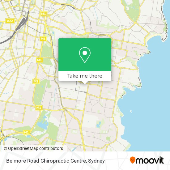 Belmore Road Chiropractic Centre map