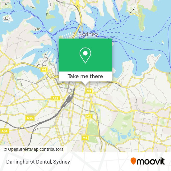 Mapa Darlinghurst Dental