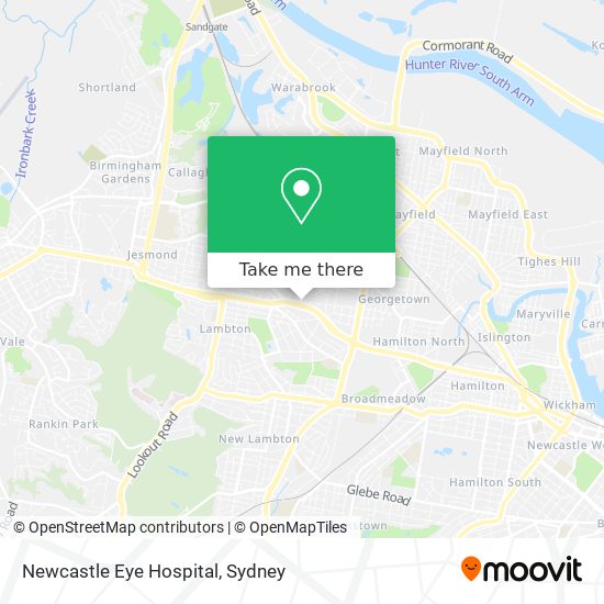 Mapa Newcastle Eye Hospital