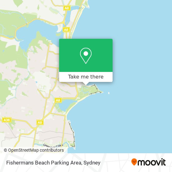 Fishermans Beach Parking Area map