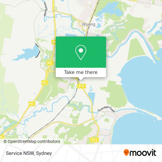 Service NSW map