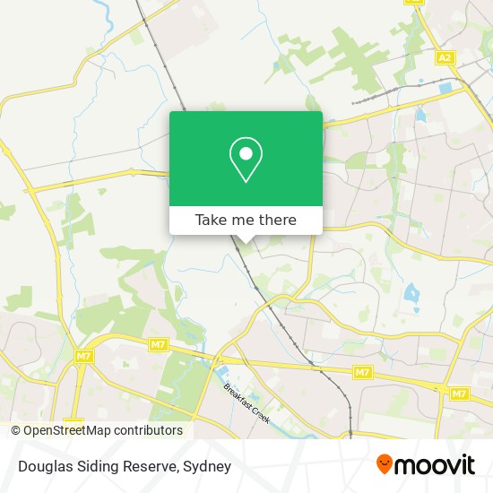 Douglas Siding Reserve map