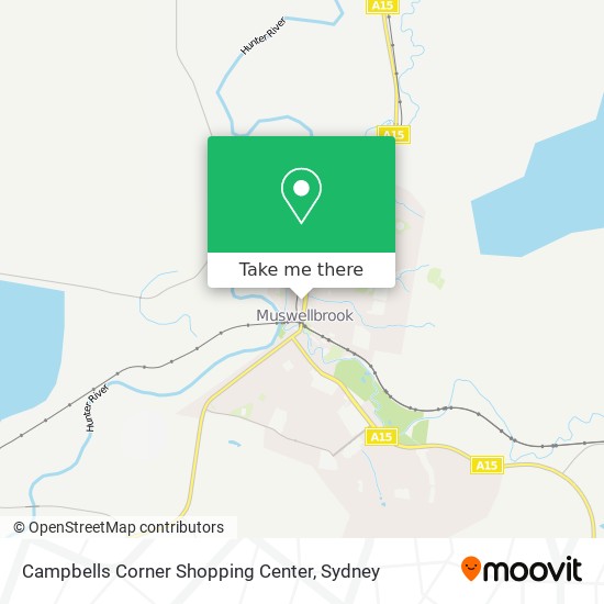 Mapa Campbells Corner Shopping Center