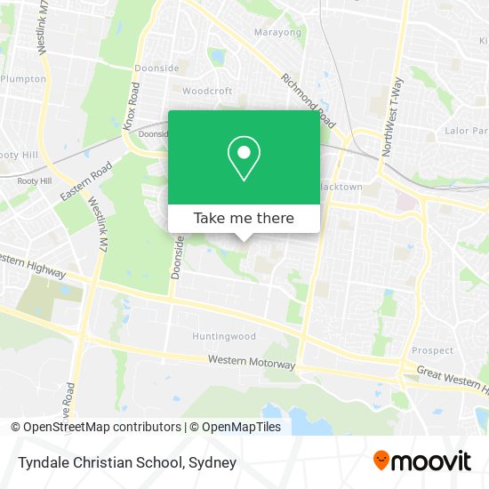 Mapa Tyndale Christian School