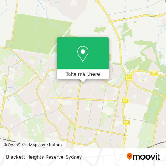 Blackett Heights Reserve map