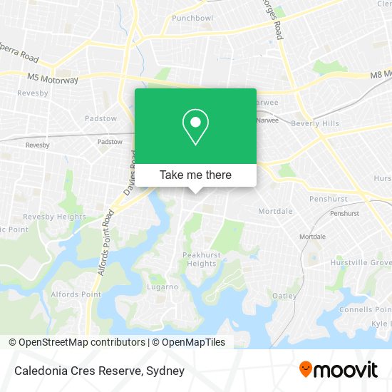 Mapa Caledonia Cres Reserve