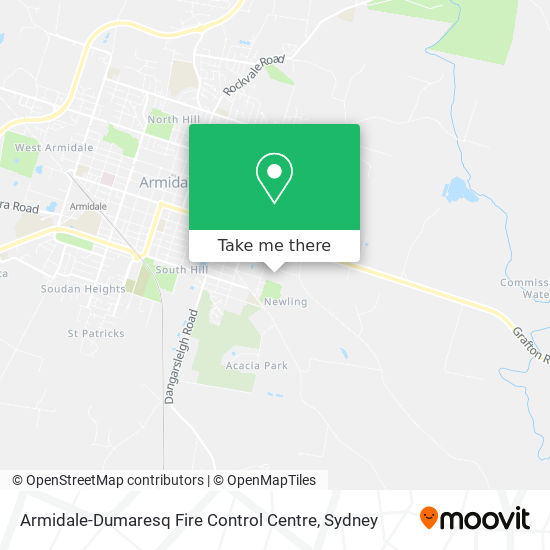 Armidale-Dumaresq Fire Control Centre map
