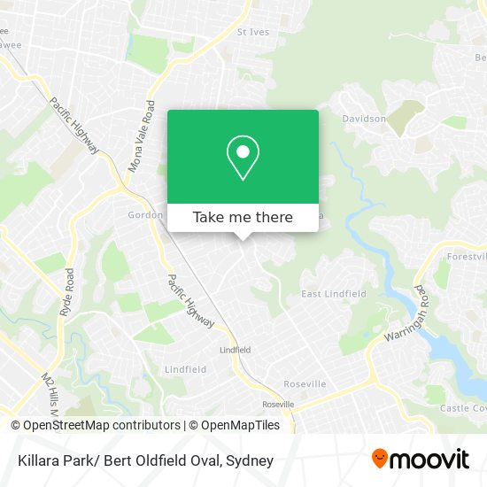 Killara Park/ Bert Oldfield Oval map