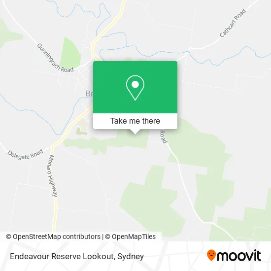 Endeavour Reserve Lookout map