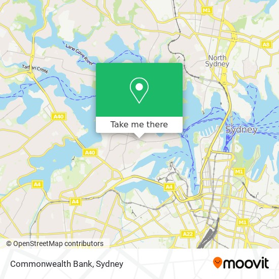 Mapa Commonwealth Bank