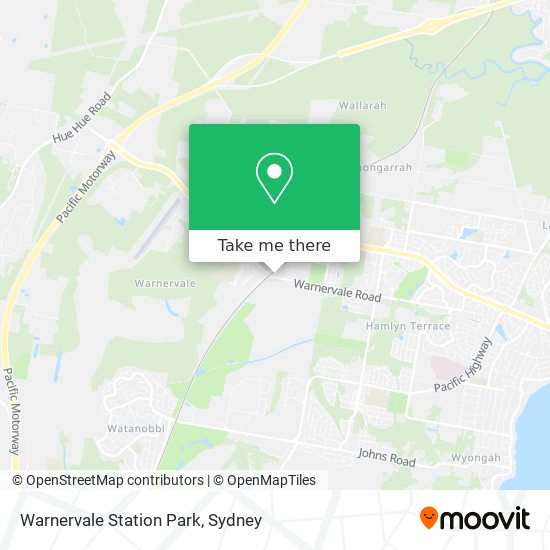 Warnervale Station Park map