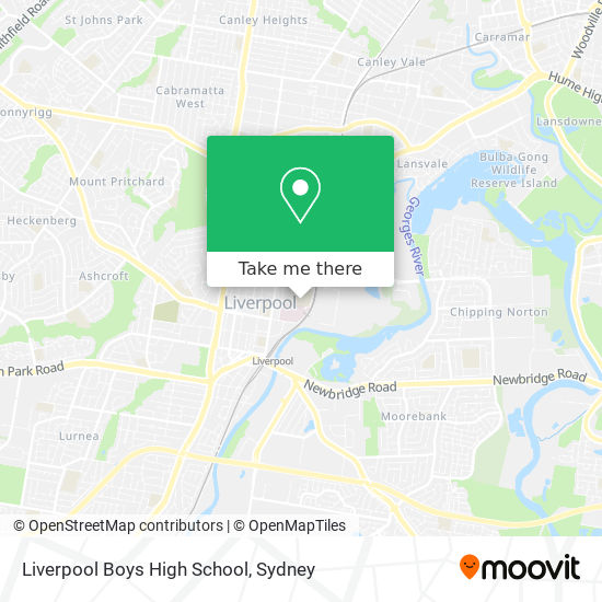 Mapa Liverpool Boys High School