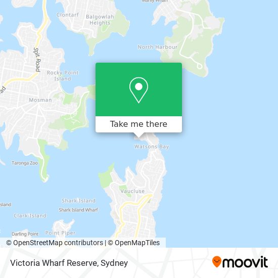 Victoria Wharf Reserve map