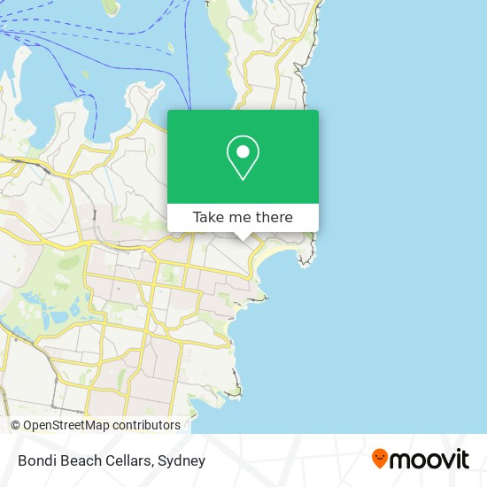 Bondi Beach Cellars map