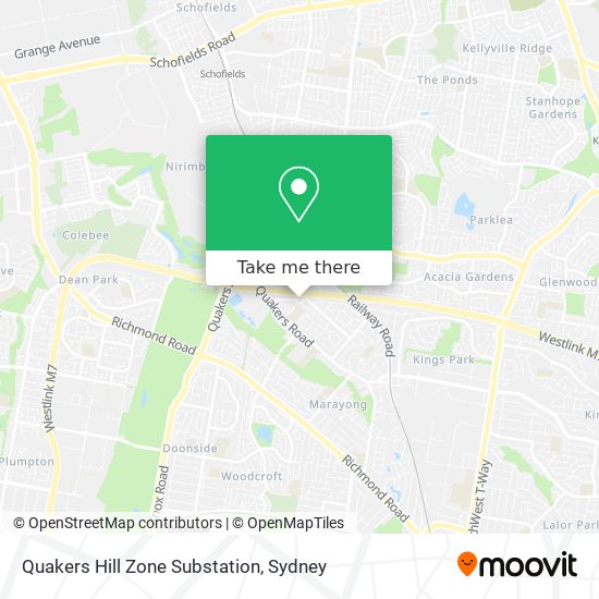 Quakers Hill Zone Substation map