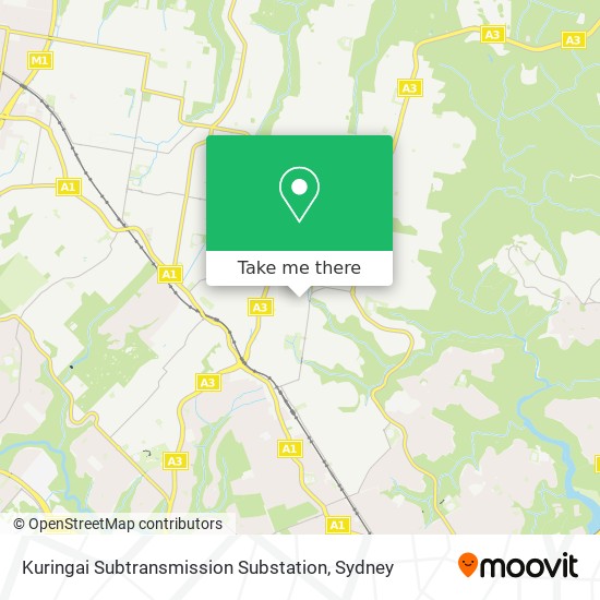 Kuringai Subtransmission Substation map