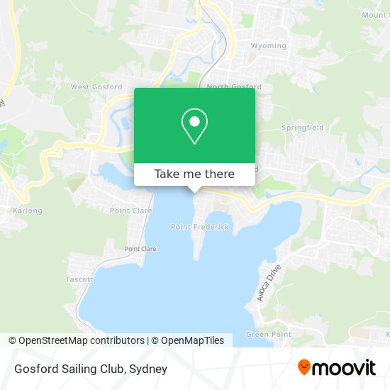 Mapa Gosford Sailing Club