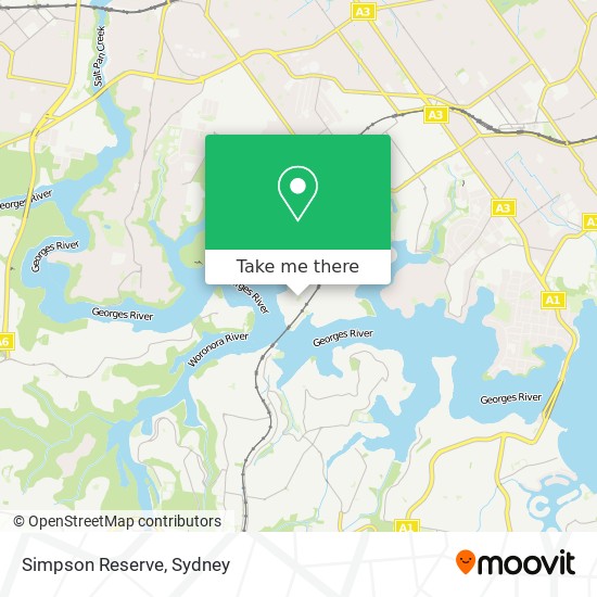 Mapa Simpson Reserve