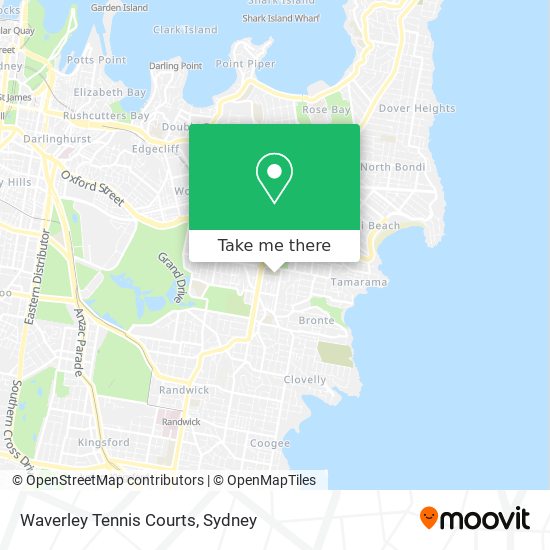 Waverley Tennis Courts map