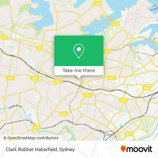 Clark Rubber Haberfield map