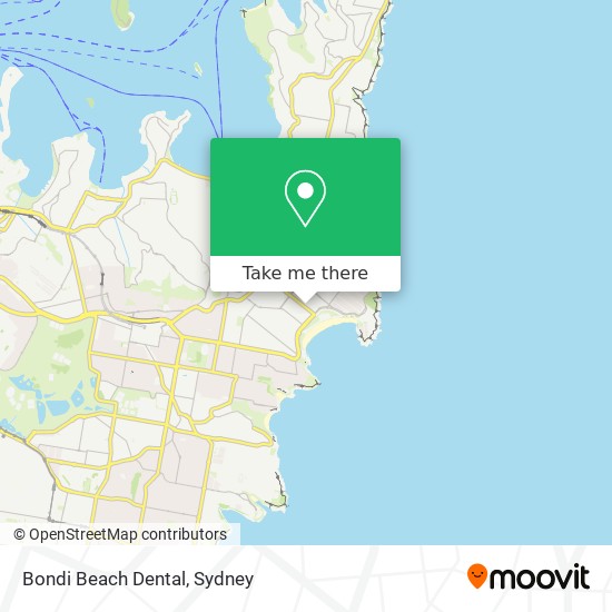 Bondi Beach Dental map