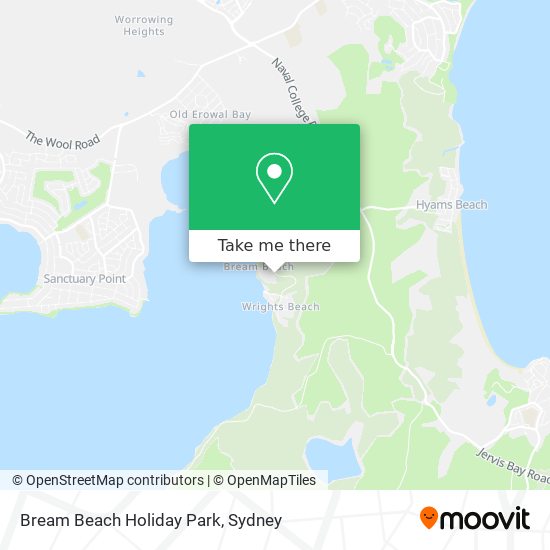 Mapa Bream Beach Holiday Park